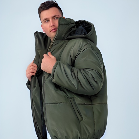 Winter puffer SKIMLY | S, M sizes | khaki/black. Made in Ukraine - Picture 6 of 6